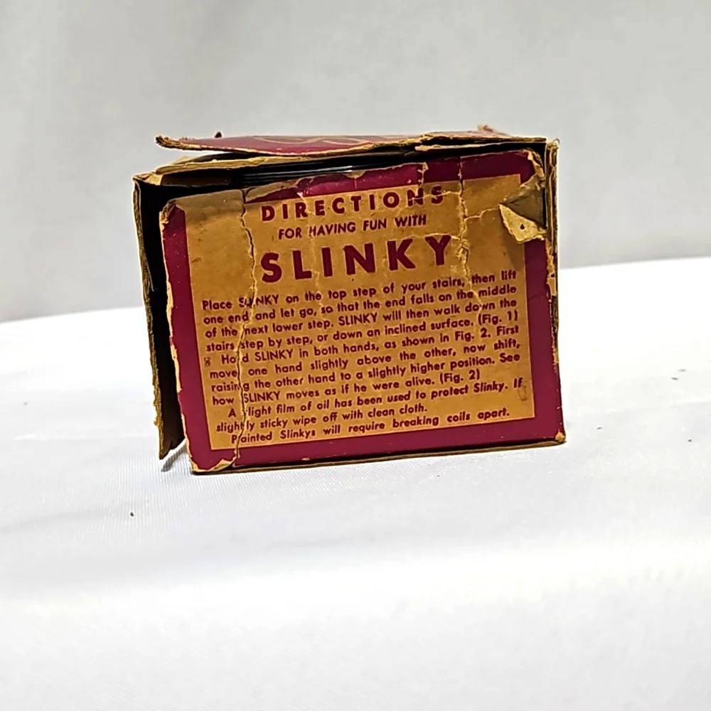 Vintage, Original, 1947, Metal, Slinky, Original Box, Collectible, Toy, Coil